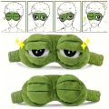 3D Frog Sleep Mask Natural Sleeping Eyeshade Women Men Creative Cartoon Soft Portable Blindfold Travel Office Eyepatch.