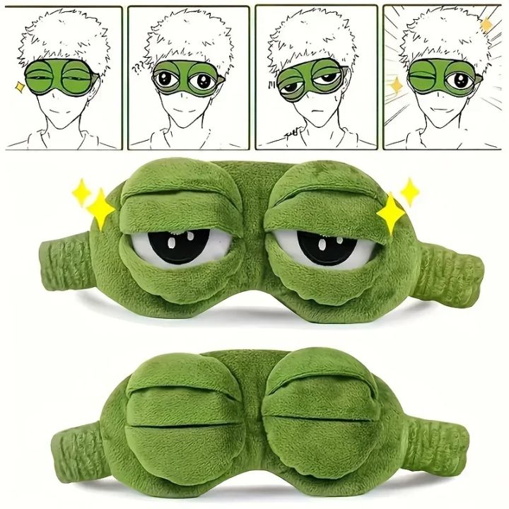 3D%20Frog%20Sleep%20Mask%20Natural%20Sleeping%20Eyeshade%20Women%20Men%20Creative%20Cartoon%20Soft%20Portable%20Blindfold%20Travel%20Office%20Eyepatch%20-%20Image%202