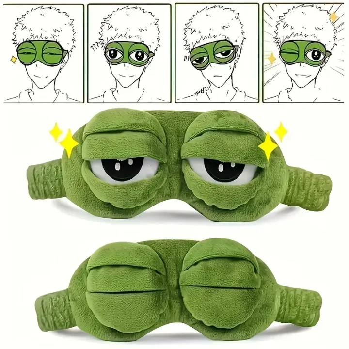 3D%20Frog%20Sleep%20Mask%20Natural%20Sleeping%20Eyeshade%20Women%20Men%20Creative%20Cartoon%20Soft%20Portable%20Blindfold%20Travel%20Office%20Eyepatch%20-%20Image%202