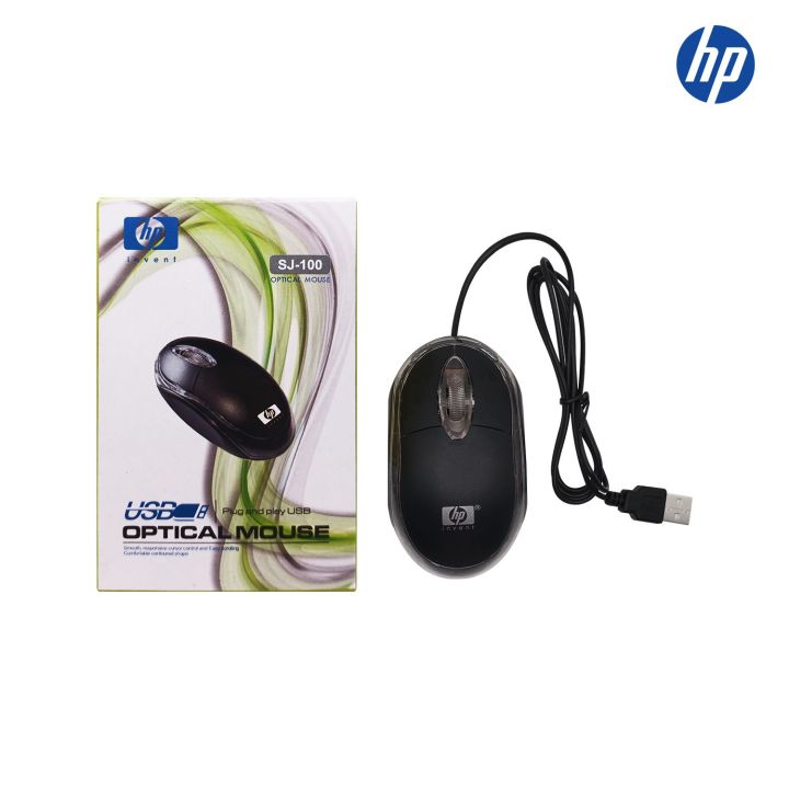 Hp SJ-100 Usb Optical Wired Mouse Black colour