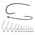 50PCS #4~#24 High Carbon Steel Barbless Fly Hook for Stimulator Hoppers Fly Tying Hook Salmon Trout Fishing Lures Fishhook. 