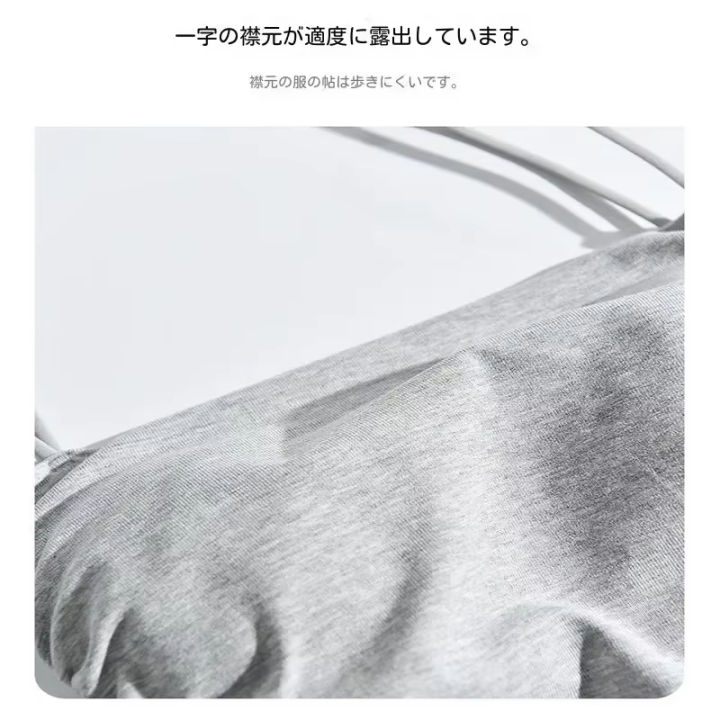 Women's%20Cotton%20Sling%20Camisole%20Crop%20Sleeveless%20Shirt%20Straps%20Skinny%20Tank%20Summer%20Simple%20Lady%20Bra%20Base%20-%20Image%206