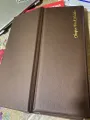 Business cheque book cover 25cm x 11cm x 1cm. 