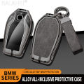 Alloy Leather Car Key Case Cover Keychain For Bmw 5 6 7 Series 530le Gt X3 X4 730li 740 G12 G30 G31 G32 I8 I12 I15 Accessories. 