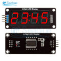 0.56 inch 4-Digit 7 Segments Digital Tube Clock Module Double Dots Blue Yellow White Green Red LED Display TM1637 For Arduino. 