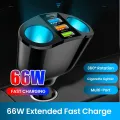 66W 3USB Dual Car Cigarette Lighter PD+QC3.0 Car Charger 12V/24V Universal Super Fast Charge Power Adapter Car Styling. 