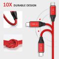 USB C to USB C Cable,[3A,60W Fast Charging] [2Pack,6.6Ft] Capshi USB Type-C to Type C Charger Braided Cord Compatible Samsung Galaxy S20 S20+ S20 Ultra Note 10 Plus A80,Google Pixel 3 2 XL, iPad Pro. 