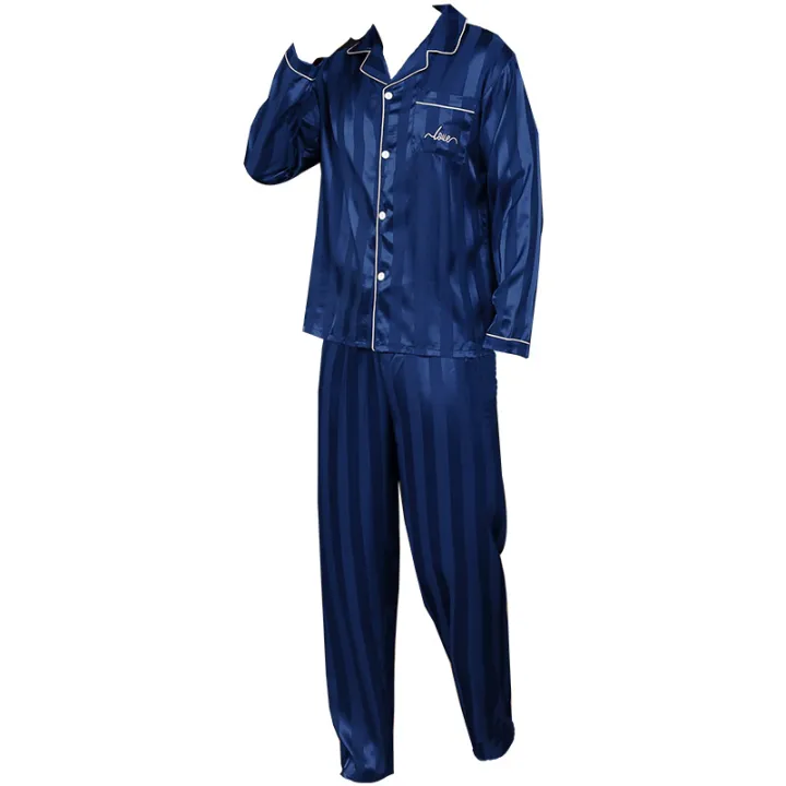 Two%20piece%20sets%20men's%20pajamas%20autumn%20and%20winter%20silk%20satin%20long%20sleeved%20pants%20casual%20minimalist%20letter%20embroidered%20sleepwear%20set%20-%20Image%206