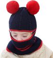 1-4 Years Baby Kids New Autumn Winter Bear Ear Knitted Cap Children Cute Warm Beanies Hats Girls Boys Knit Pullover Bonnet Caps. 