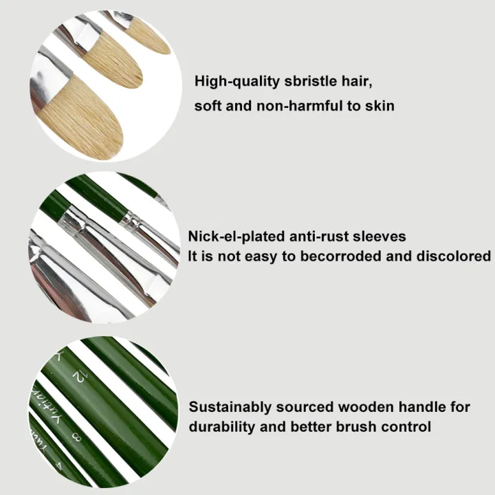 6pcs/Set,Pig%20Bristle%20Artist%20Oil%20Painting%20Brushes%20Cheese%20Painting%20Brush%20Tongue%20Peak%20Painting%20Brush%20Set%20Drawing%20Art%20Supplies%20-%20Image%202