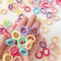 100pcs New Colorful Basic Nylon Ealstic Hair Ties Ponytail Hold Scrunchie  Band Kid Fashion Hair Accessories for Girls. 