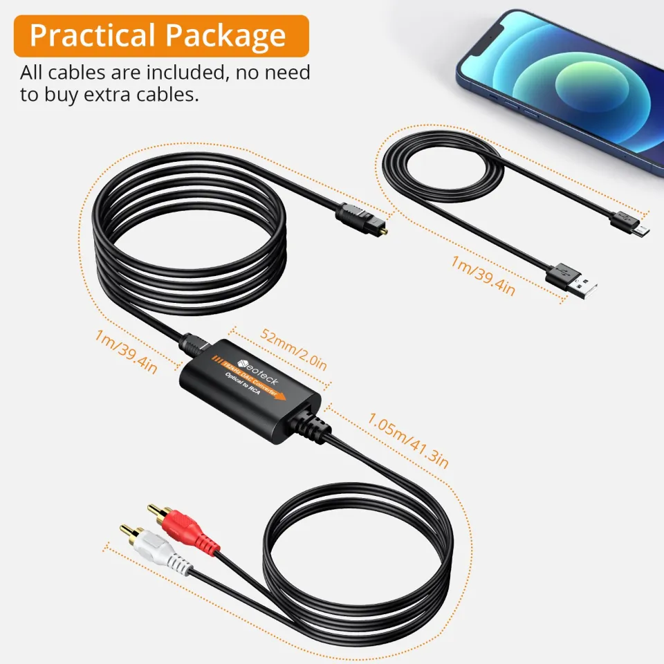 Neoteck 192kHz Digital to Analog Audio Converter Optical Toslink