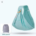 Baby Wrap Newborn Sling Dual Use Infant Nursing Cover Carrier Mesh Fabric Breastfeeding Carriers Up To 130 Lbs (0-36M). 