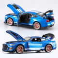 Scale 1:32 Mustang Shelby GT500 F-150 Toy Car Model Alloy Diecast Sound Light Pull Back Vehicle Models Kids Birthday Gifts.