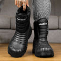 New men winter snow boots thickened waterproof windproof and warm boots with fur negative 40 degree cold-resistant large size 49. 