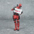 6pcs/set Deadpool Anime Action Figure Sitting Posture Model X-Men Mini Doll Car Decoration Marvel Collection Figurine Kids Toy. 