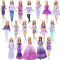 Purple Color Series Doll Outfit 11.8 Inch Doll Princess Party Gown Tops Pants Sweater 30 cm Doll Accessories Set Girls' for. 