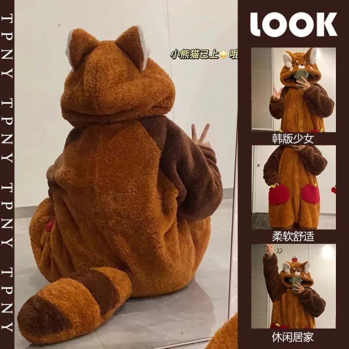 Adult%20Raccoon%20Cosplay%20Costume%20Robes%20Kigurumi%20Unicorn%20Onesie%20Anime%20Nightgown%20Halloween%20Cartoon%20Bear%20Pajamas%20Winter%20-%20Image%204
