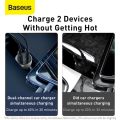 Baseus 65W PPS Car Charger USB Type C Dual Port PD QC Fast Charging For Laptop Translucent Car Phone Charger For iPhone.