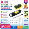 Rechargeable Flashlight Torch LED USB Portable Torch 3 Modes Mini Camping Lighting - torch light. 