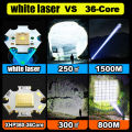 White Laser Powerful Flashlight USB Rechargeable Flash Light 18650 High Power Led Flashlights Tactical Lantern Long Shot Torch. 
