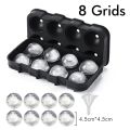 Wholesale Ice Cube Silicone Ice Cube Tray Big Cube Ice Whiskey Ice Reusable Mold Ice Ball for Mold Mould 4/6/8 Grid Ice Ball.