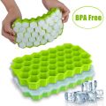Honeycomb Ice Cube Tray, 37 Lattice Food Grade Silicone Ice Cube Maker Mould Reusable Easily Removable Drinking Tray Mould for Ice Cream Party Cold Drink Whiskey Cocktail Beer. 