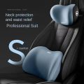 Universal Car Headrest Neck Support Pillow, Memory Foam Seat Cushion, Lumbar Back Cushion, Four-Season Neck Pillow for All Cars.