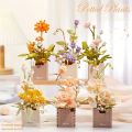 Flower Creative Puzzle Assembly Building Blocks Ornaments, Valentine's Day To Send Friends And Family Holiday s.