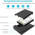 Rifah 2 in 1 USB 3.0 External Hard Drive Casing for 2.5″ & 3.5″ Sata Hard Drives Dual 2.5 inch and 3.5 inch HDD Enclosure Case (Pure).