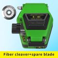 Green S-6C High Precision Fiber Cleaver Optical Fiber Cable Cutting e FTTT Fiber Optic Cutter Tool 16 Surface Blade.