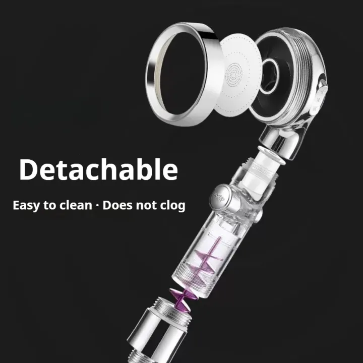1Pc%203%20Modes%20Turbocharged%20Shower%20Head%20Adjustable%20High%20Pressure%20Water%20Saving%20Handheld%20Showerhead%20Massage%20Filter%20Rainfall%20Nozzle%20-%20Image%204