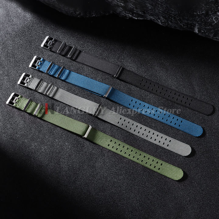 New%20Ribbed%20Nylon%20Watchband%2020mm%2022mm%20Watchband%20Accessories%20%20%20Braid%20Sport%20Double%20Holes%20Wristband%20Men's%20Women%20Bracelet%20-%20Image%206