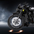 New 500+pcs Super Racing Dark Motorcycle Technical DIY Blocks Motorbike Model MOC Bricks Sets  for Boys  Kids Toys 1:8. 