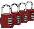 4 Digit Combination Lock, 4-Digit Combination Padlock Keyless, Resettable Outdoor Waterproof Padlock for School Gym Locker, Sports Locker, Fence, Toolbox, Gate, Hasp Storage, Red. 