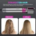 5in1 Electric Hair Dryer Comb & Styling Kit — Multifunctional Hot Wind Curler, Removable Brush Heads, 5 Interchangeable Barrels, Negative Ion Technology, Straightener Brush, Ceramic Plates, Fast Heat, Cool Tip, Lightweight, Portable With Travel Pouch. 