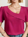 Plus SizeTemperament Blouse Casual Loose Woman Shirt Elegant Short Sleeve Blouse Weekday. 