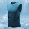 Summer Running Vest Breathable Sleeveless Top Stretch Fitness Vest Men's Reflective Jogging T-Shirt Gym Vests Men Quick Drying. 