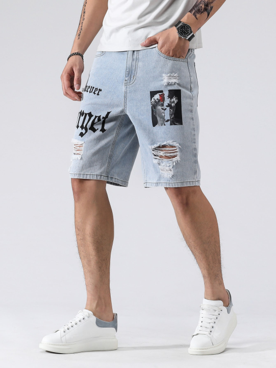 Men%20Summer%20Stretchy%20Denim%20Shorts%20Jeans%20For%20Men%20Streetwear%20Letter%20Ripped%20Knee%20length%20Baggy%20Comfort%20Cargo%20Casual%20Shorts%20Pants%20Jean%20-%20Image%203