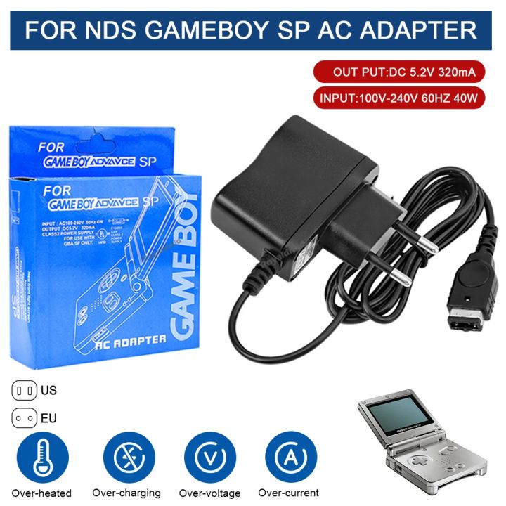 NEW 5.2V Home Wall Travel Charger AC Adapter For Nintend DS NDS GBA SP Gameboy Advance SP Power Supply Charging Cable EU US Plug