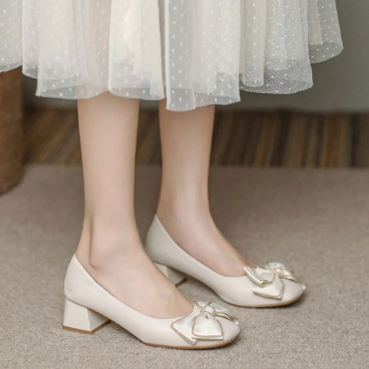 2024%20Women%205cm%20High%20Heels%20Elegant%20Valentine%20Pumps%20Female%20Square%20Toe%20Block%20High%20Heels%20Lady%20Sweet%20Ribbon%20Bowknots%20Barefoot%C2%A0Shoes%20-%20Image%205