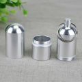 Medicine Box Keychain Metal Mini Waterproof Alloy Tablets Box Case Drugs Holder Contai.... 