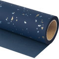 1roll Wrapping Paper Navy Blue Gold Foil Wrapping Paper Paper Suitable for Birthdays and Festivals DIY .