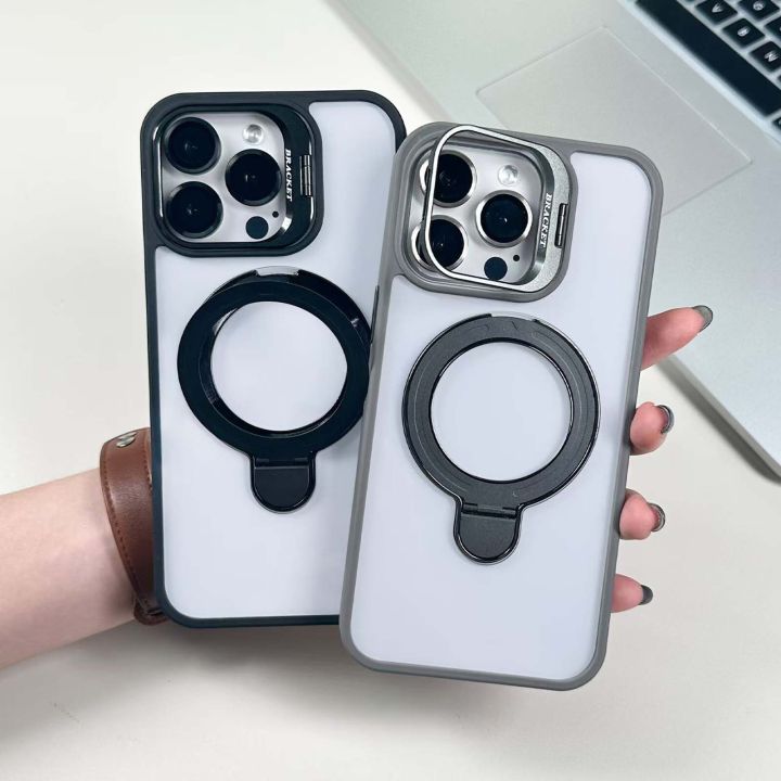 Iphone Cover 11/12/13/14/15/16 Pro / Pro Max Spigen transparent Magsafe Compatible Double Stand Case Cover