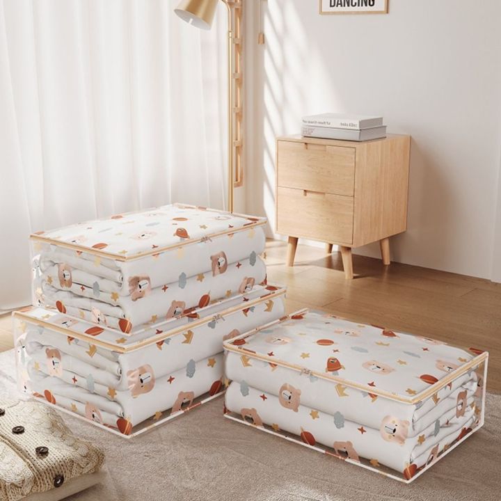 Large%20Capacity%20Household%20Clothes%20Organizer%20Dustproof%20Waterproof%20Transparent%20Quilt%20Bag%20New%20Printed%20Three-Dimensional%20Storage%20Bag%20-%20Image%203