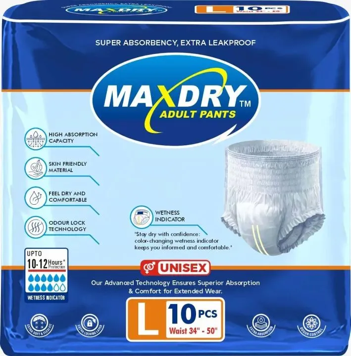 Maxdry%20Adult%20Pants%20Medium%20Size%2010%20Pcs%20(Unisex)%20Upto%2012%20Hours%20Protection%20-%20Image%205