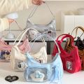 Y2k Harajuku Shoulder Bag Women Korean Transparent Ita Bag School Crossbody Bag Female Japanese Designer Preppy Handbag Purse. 