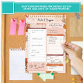 52 Daily Planner Sheets 6.5x10in Spring-Bound Notepad Planner Weekly Planner & Notebook & Schedule Organizer Stationery products. 