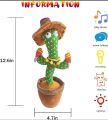 Dancing Talking Cactus Interactive plush Toy | Wriggle & Singing Recording Repeat What You Say Funny Mimicing Funny Toy for Kids. 
