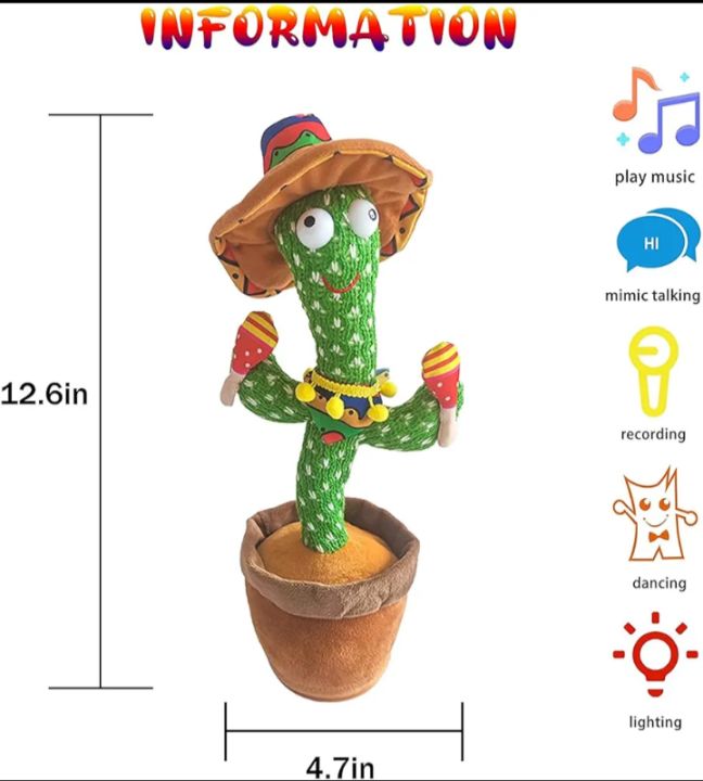 Dancing%20Talking%20Cactus%20Interactive%20plush%20Toy%20%7C%20Wriggle%20&%20Singing%20Recording%20Repeat%20What%20You%20Say%20Funny%20Mimicing%20Funny%20Toy%20for%20Kids%20-%20Image%203